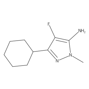 3-cyclohexyl-4-fluoro-1-methyl-1H-pyrazol-5-amine结构式