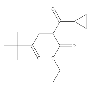 Ethyl 2-cyclopropanecarbonyl-5,5-dimethyl-4-oxohexanoate结构式