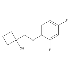 1-[(2,4-Difluorophenoxy)methyl]cyclobutan-1-ol结构式