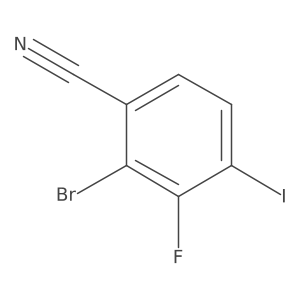 2-Bromo-3-fluoro-4-iodobenzonitrile Structure