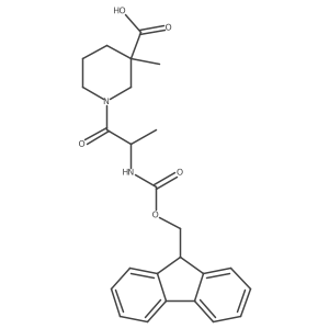 1-[(2S)-2-({[(9H-fluoren-9-yl)methoxy]carbonyl}amino)propanoyl]-3-methylpiperidine-3-carboxylic acid Structure