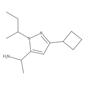 (1R)-1-[1-(butan-2-yl)-3-cyclobutyl-1H-pyrazol-5-yl]ethan-1-amine Structure