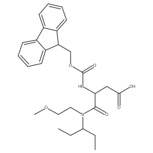 3-({[(9H-fluoren-9-yl)methoxy]carbonyl}amino)-3-[(2-methoxyethyl)(pentan-3-yl)carbamoyl]propanoic acid结构式