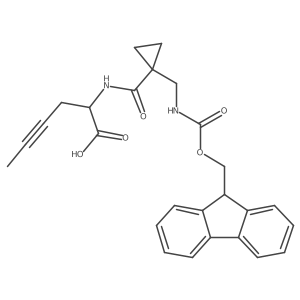 2-({1-[({[(9H-fluoren-9-yl)methoxy]carbonyl}amino)methyl]cyclopropyl}formamido)hex-4-ynoic acid Structure