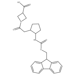 1-{2-[2-({[(9H-fluoren-9-yl)methoxy]carbonyl}amino)cyclopentyl]acetyl}azetidine-3-carboxylic acid Structure