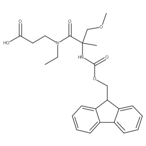 3-[N-ethyl-2-({[(9H-fluoren-9-yl)methoxy]carbonyl}amino)-2-(methoxymethyl)propanamido]propanoic acid Structure