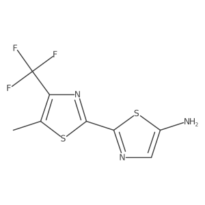 2-[5-Methyl-4-(trifluoromethyl)-1,3-thiazol-2-yl]-1,3-thiazol-5-amine结构式