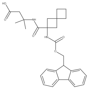 3-{[2-({[(9H-fluoren-9-yl)methoxy]carbonyl}amino)spiro[3.3]heptan-2-yl]formamido}-3-methylbutanoic acid Structure