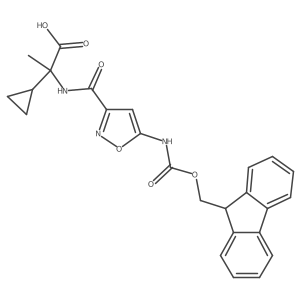 2-cyclopropyl-2-{[5-({[(9H-fluoren-9-yl)methoxy]carbonyl}amino)-1,2-oxazol-3-yl]formamido}propanoic acid结构式