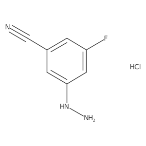 3-Fluoro-5-hydrazinylbenzonitrile;hydrochloride结构式