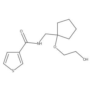 N-((1-(2-hydroxyethoxy)cyclopentyl)methyl)thiophene-3-carboxamide Structure