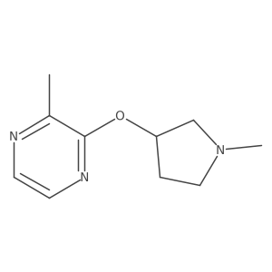 2-Methyl-3-[(1-methylpyrrolidin-3-yl)oxy]pyrazine结构式