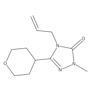 1-methyl-3-(oxan-4-yl)-4-(prop-2-en-1-yl)-4,5-dihydro-1H-1,2,4-triazol-5-one结构式
