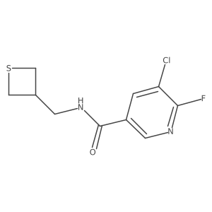 5-Chloro-6-fluoro-n-[(thietan-3-yl)methyl]pyridine-3-carboxamide结构式