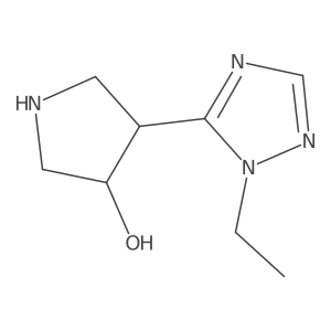 rac-(3R,4R)-4-(1-ethyl-1H-1,2,4-triazol-5-yl)pyrrolidin-3-ol Structure