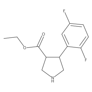 rac-ethyl (3R,4S)-4-(2,5-difluorophenyl)pyrrolidine-3-carboxylate Structure