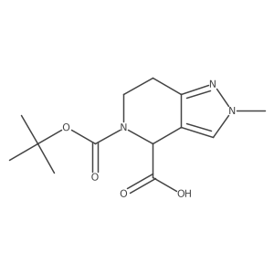 5-(tert-Butoxycarbonyl)-2-methyl-4,5,6,7-tetrahydro-2H-pyrazolo[4,3-c]pyridine-4-carboxylic acid Structure