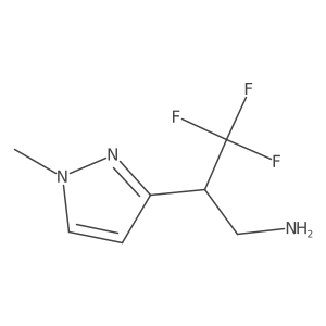 3,3,3-trifluoro-2-(1-methyl-1H-pyrazol-3-yl)propan-1-amine结构式