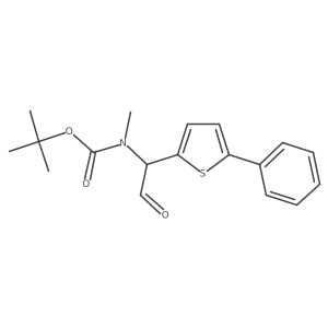 tert-butyl N-methyl-N-[2-oxo-1-(5-phenylthiophen-2-yl)ethyl]carbamate Structure