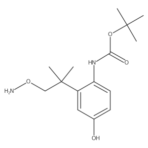 tert-butyl N-{2-[1-(aminooxy)-2-methylpropan-2-yl]-4-hydroxyphenyl}carbamate结构式