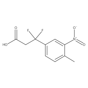 3,3-Difluoro-3-(4-methyl-3-nitrophenyl)propanoic acid结构式