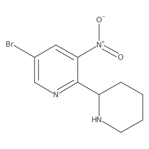 5-Bromo-3-nitro-2-(piperidin-2-yl)pyridine结构式