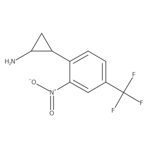 2-[2-Nitro-4-(trifluoromethyl)phenyl]cyclopropan-1-amine结构式