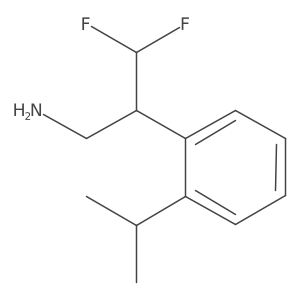 3,3-Difluoro-2-[2-(propan-2-yl)phenyl]propan-1-amine结构式