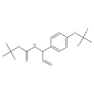 tert-butyl N-(2-oxo-1-{4-[(trifluoromethyl)sulfanyl]phenyl}ethyl)carbamate Structure