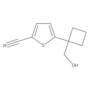 5-[1-(Hydroxymethyl)cyclobutyl]thiophene-2-carbonitrile结构式
