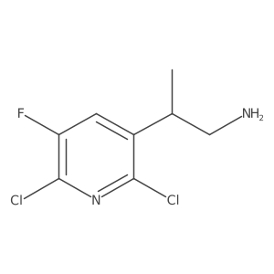 2-(2,6-Dichloro-5-fluoropyridin-3-yl)propan-1-amine Structure