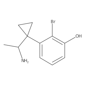 3-[1-(1-Aminoethyl)cyclopropyl]-2-bromophenol结构式