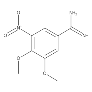 3,4-Dimethoxy-5-nitrobenzene-1-carboximidamide结构式