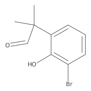 2-(3-Bromo-2-hydroxyphenyl)-2-methylpropanal结构式