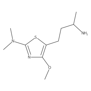 5-(3-aminobutyl)-4-methoxy-N,N-dimethyl-1,3-thiazol-2-amine Structure