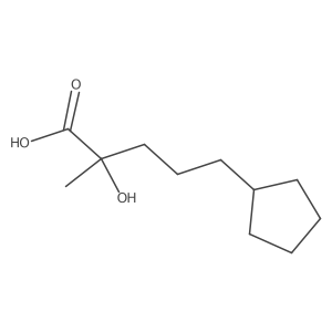 5-Cyclopentyl-2-hydroxy-2-methylpentanoic acid Structure