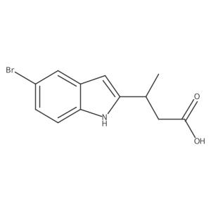 3-(5-bromo-1H-indol-2-yl)butanoic acid结构式