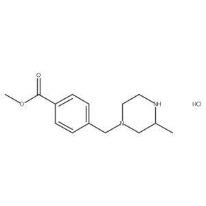 (R)-Methyl 4-((3-methylpiperazin-1-yl)methyl)benzoate hydrochloride Structure