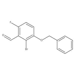 2-Bromo-6-fluoro-3-phenylmethoxybenzaldehyde结构式