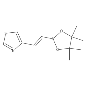 4-[2-(Tetramethyl-1,3,2-dioxaborolan-2-yl)ethenyl]-1,3-thiazole Structure