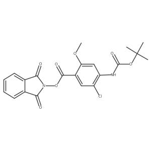 1,3-dioxo-2,3-dihydro-1H-isoindol-2-yl 4-{[(tert-butoxy)carbonyl]amino}-5-chloro-2-methoxybenzoate结构式