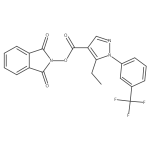 1,3-dioxo-2,3-dihydro-1H-isoindol-2-yl 5-ethyl-1-[3-(trifluoromethyl)phenyl]-1H-pyrazole-4-carboxylate结构式
