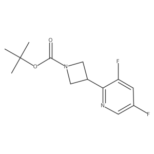 tert-Butyl3-(3,5-difluoropyridin-2-yl)azetidine-1-carboxylate结构式