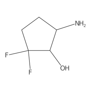 rac-(1R,5S)-5-amino-2,2-difluorocyclopentan-1-ol结构式