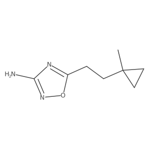 5-(2-(1-Methylcyclopropyl)ethyl)-1,2,4-oxadiazol-3-amine结构式