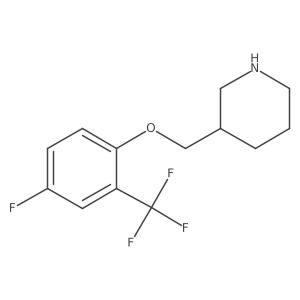 3-(4-Fluoro-2-trifluoromethyl-phenoxymethyl)-piperidine结构式