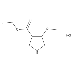 Ethyl 4-methoxypyrrolidine-3-carboxylate;hydrochloride结构式