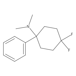 4,4-Difluoro-N,N-dimethyl-1-phenylcyclohexan-1-amine结构式