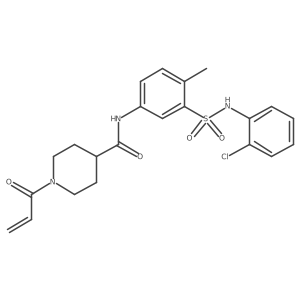 N-[3-[(2-Chlorophenyl)sulfamoyl]-4-methylphenyl]-1-prop-2-enoylpiperidine-4-carboxamide结构式