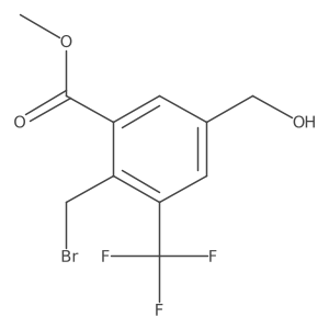 Methyl2-(bromomethyl)-5-(hydroxymethyl)-3-(trifluoromethyl)benzoate Structure
